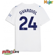 Camiseta Manchester City Josko Gvardiol #24 Tercera Equipación para mujer 2026-27 manga corta